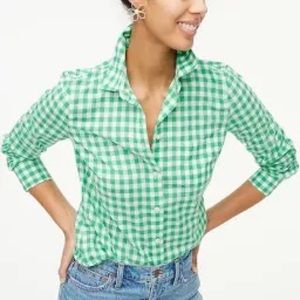 New J. Crew Classic fit boy shirt in crinkle gingham
